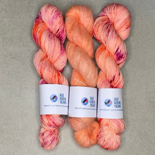 Peach Fuzz - Lace Weight - Hand Dyed Yarn